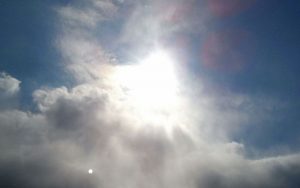 Sun Breakign Through Clouds