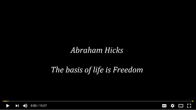 The basis of life is freedom