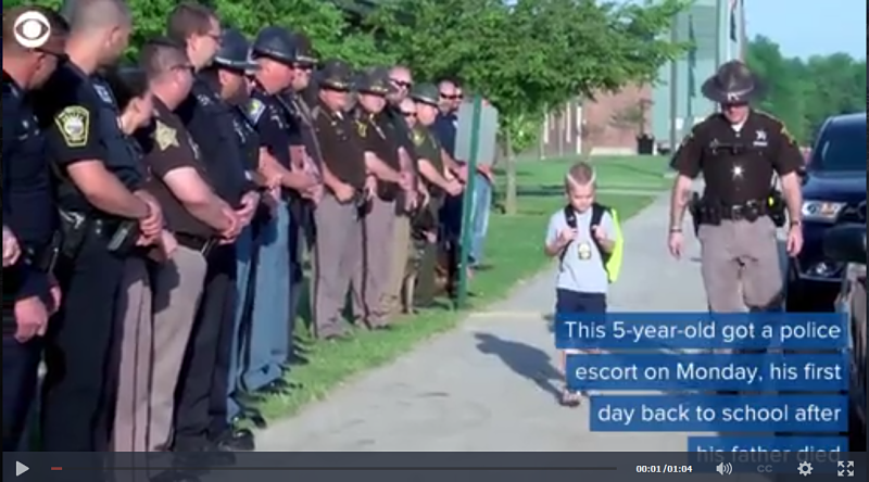5-year-old police escort